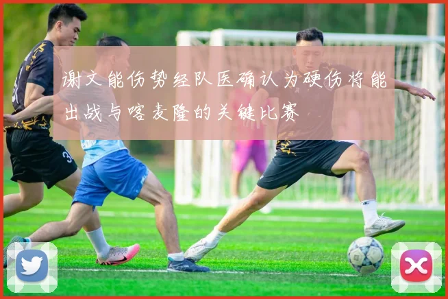 谢文能伤势经队医确认为硬伤将能出战与喀麦隆的关键比赛